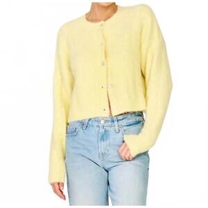 NEW LINE AND DOT buttercup knit cardigan in yellow